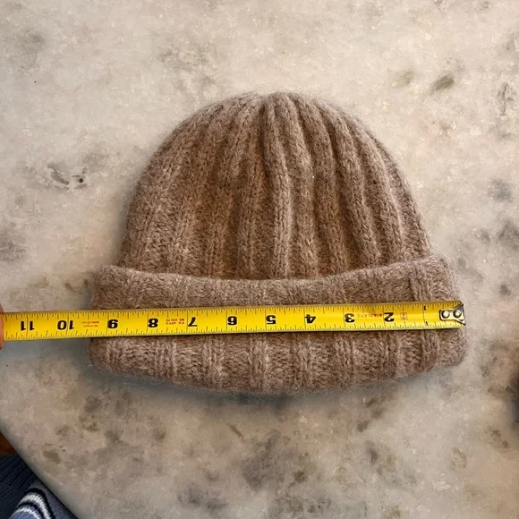 Cozy Neutral Ribbed Knit Beanie - Tan - Picture 2 of 5